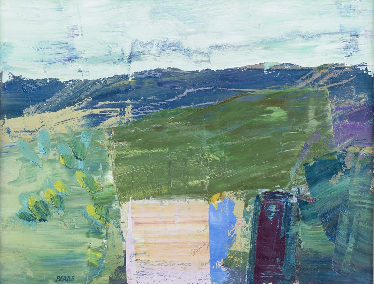 Lars Bertle, Swedish artist.
Oil on canvas.
Abstract landscape from Rhodes.