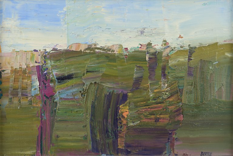 Lars Bertle, Swedish artist.
Oil on canvas.
Abstract landscape from Fårö.