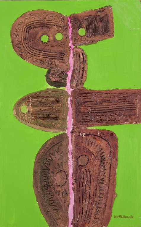 Leopold Falkowski (1913-1994), Polish painter.
Oil/mixed media on board.