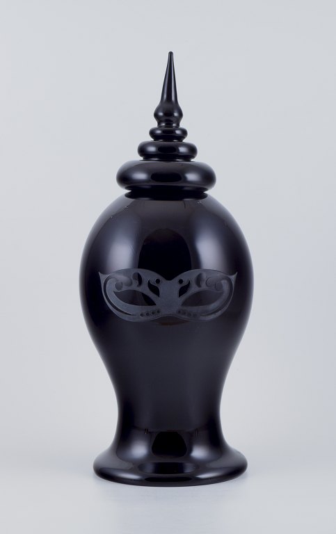 Roberto Cavalli for Murano,
Floor vase made of black art glass.