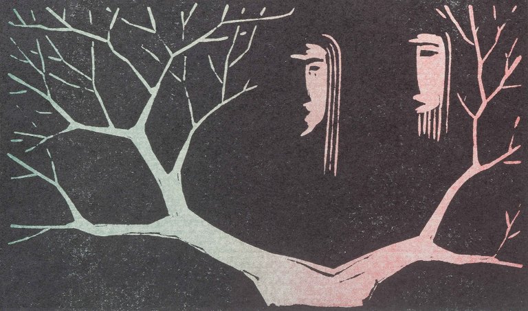 Woodcut, Åke Holm, Sweden, c. 1950s.