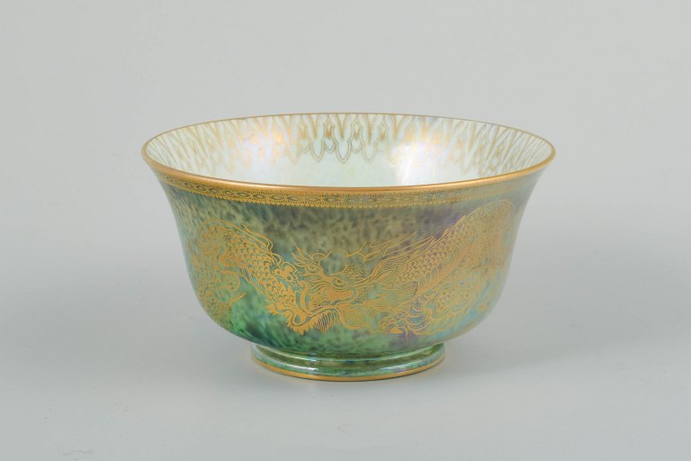 Daisy Makeig-Jones for Wedgwood, England.
Bowl in “Lustre Ware” with green glaze.