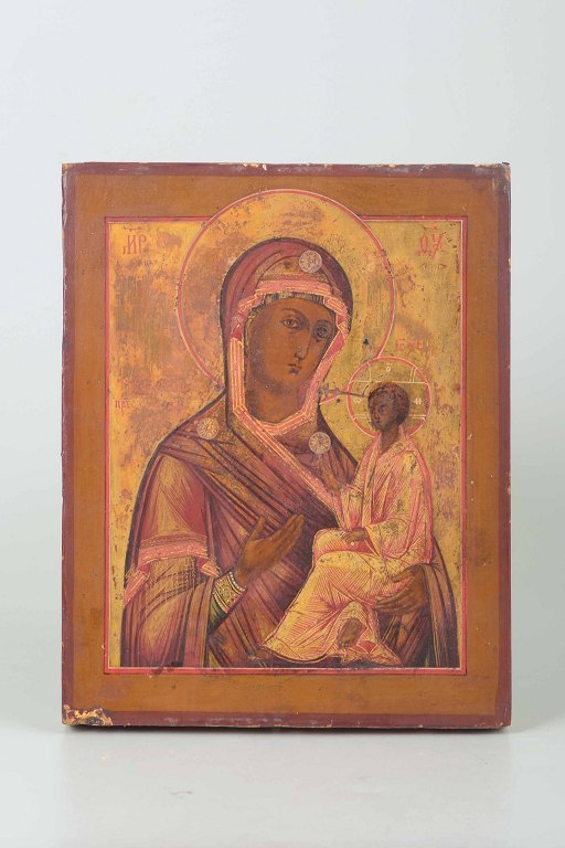 Russian icon of the Mother of God with Child. 19th century.