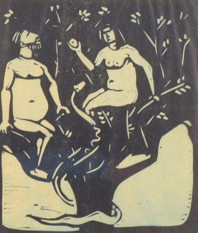 Åke Holm
Woodcut with biblical motif.