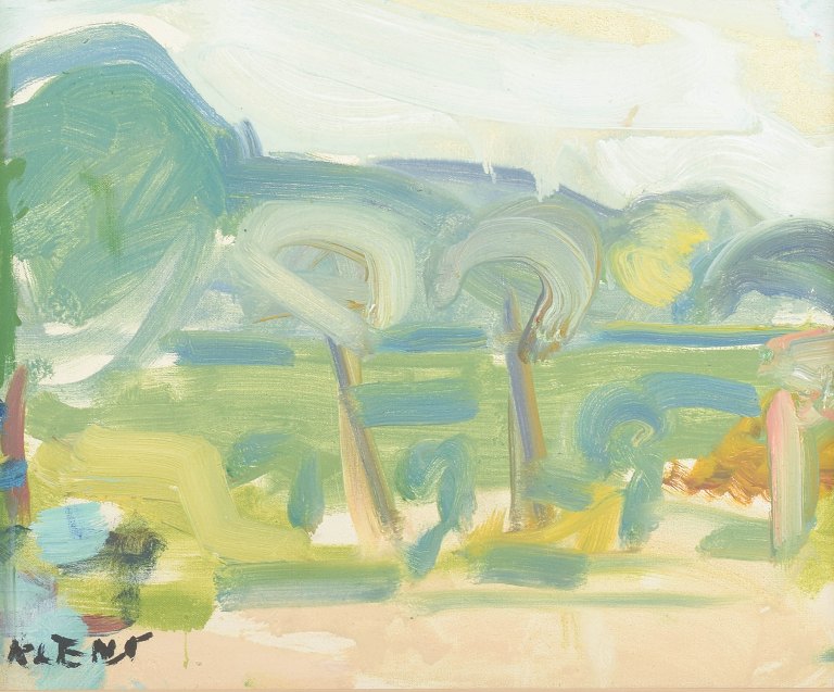 Evgenij Klenø
Danish artist, 1921–2005
Park scene.
Oil on canvas.