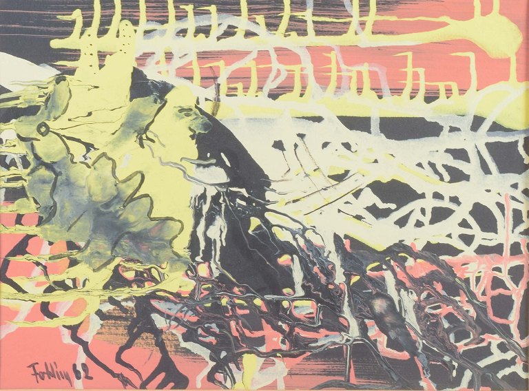 Gunnar Fohlin (1924–1998)
“Composition”.
Gouache on paper.