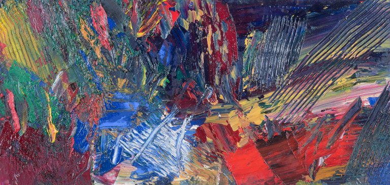Lars Bertle (1925–)
“Blandat landskap”.
Oil on panel.