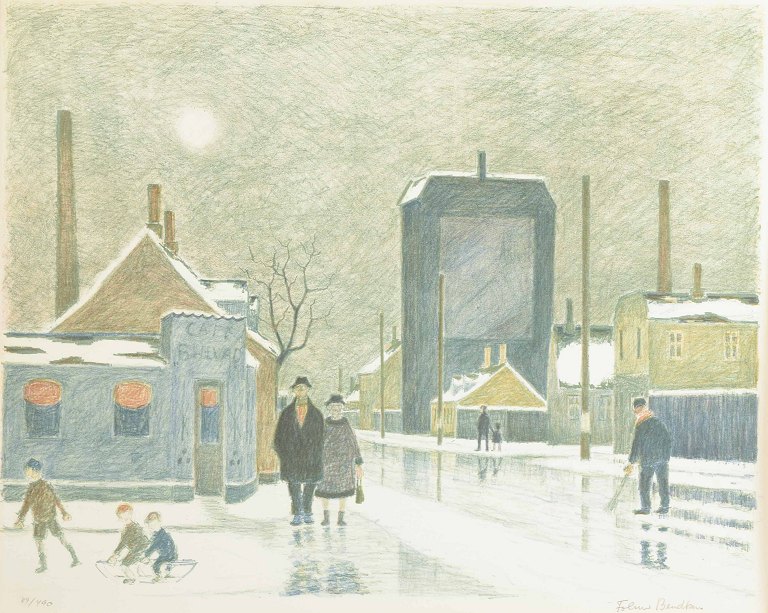 Folmer Bendtsen (1907–1993)
Color lithograph.