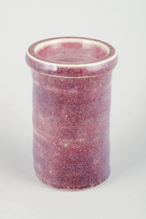 Gustavsberg studio pottery
Vase in test glaze, mid-20th century.