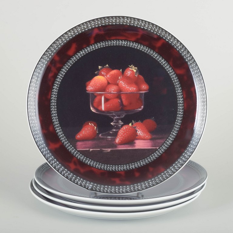 Jean-Claude Chauray for Bernardaud Limoges
Set of 4 plates, late 20th century.