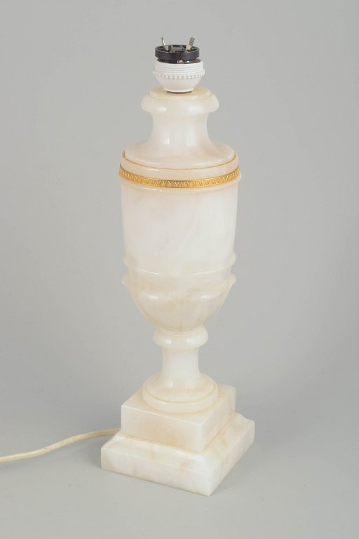 Italian alabaster table lamp, mid-20th century.