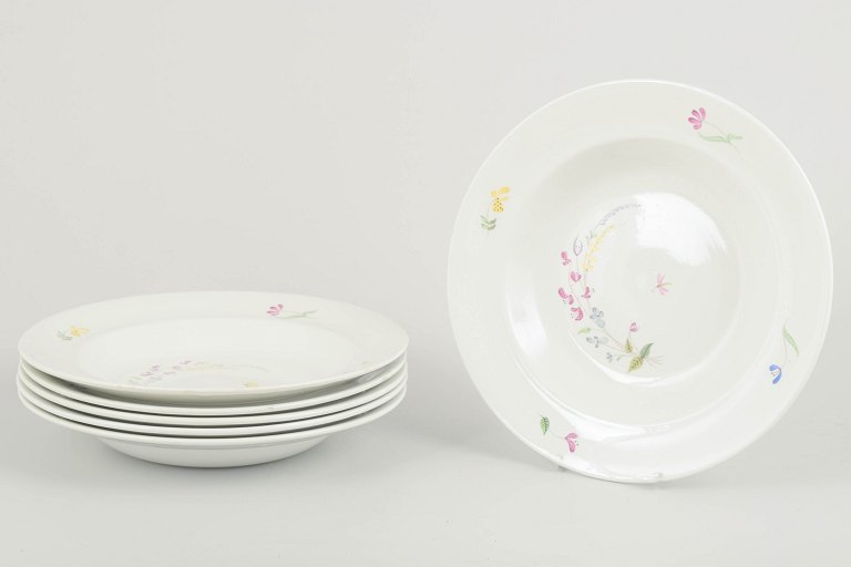 Stig Lindberg for GustavsbergSet of six soup plates, “Haga” series, mid-20th century.