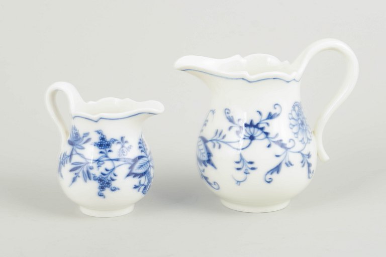 MeissenTwo creamers, “Blue Onion”, c. 1900.
