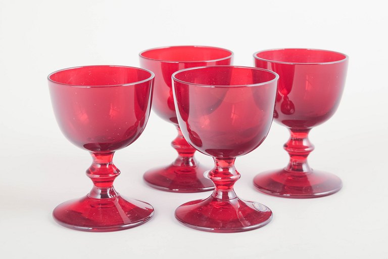 Reijmyre Glasbruk4 port wine glasses, 1950s.