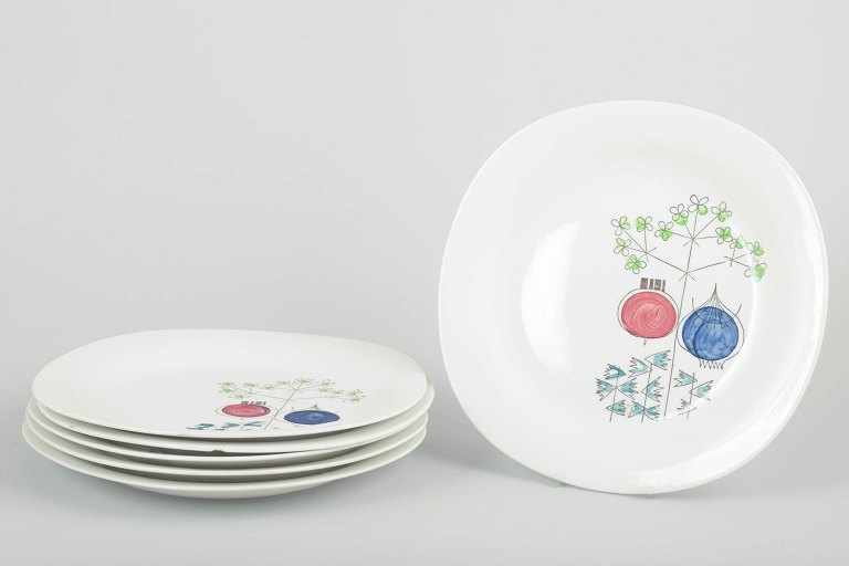 Marianne Westman for Rörstrand
Six plates, “Pomona” series, mid-20th century.
