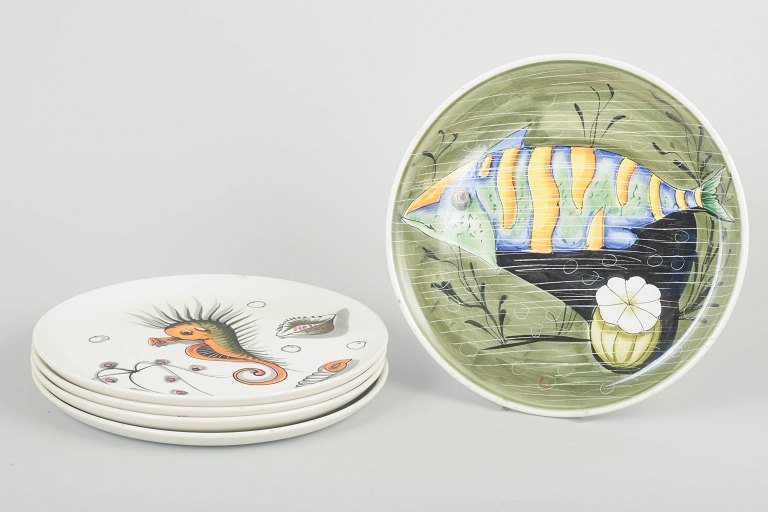 Mancioli, Italy
5 faience plates, 1960s.