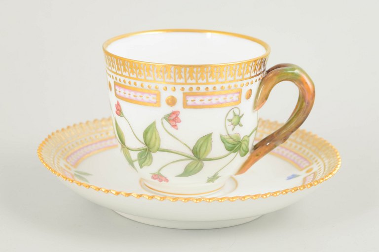 Royal Copenhagen Flora Danica Demitasse Cup with Saucer, 1960s