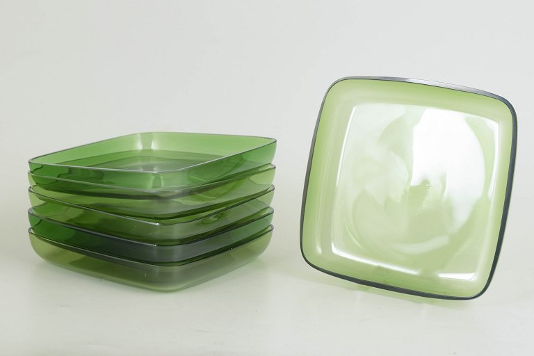 Set of 6 Swedish Glass Plates.