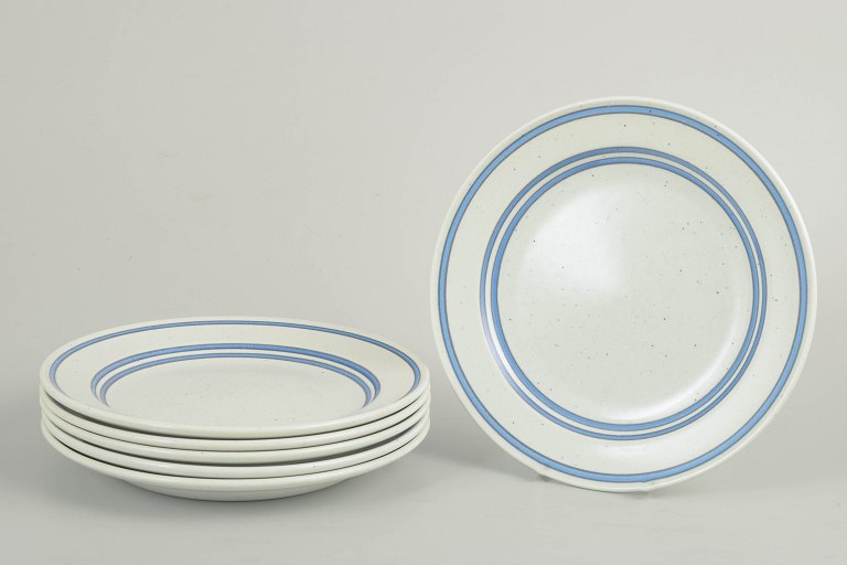 Stig Lindberg for Gustavsberg, six salad plates.