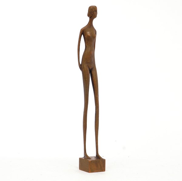 Otto Pedersen, Denmark, 1905-95, wood cut sculpture. Signed. H: 47cm