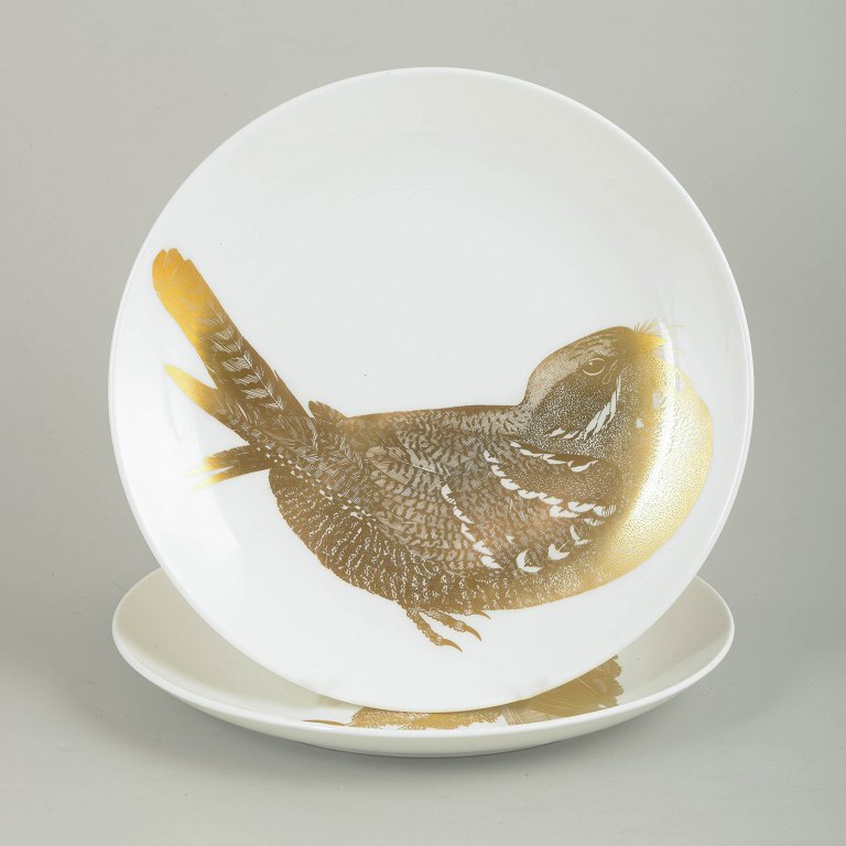 Paul Hoff for Gustavsberg, “Arter i fara”, set of two plates.