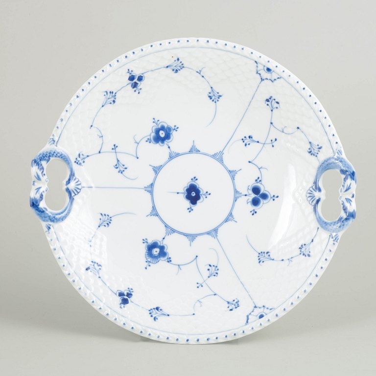 Bing & Grøndahl Blue Fluted dish with handles.
