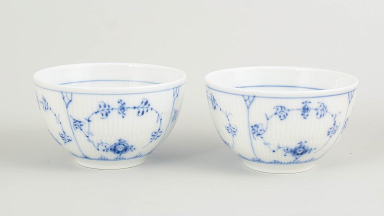 Royal Copenhagen Blue Fluted Plain set of two bowls.