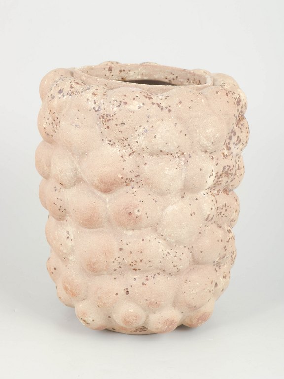 Christina Muff, Danish contemporary ceramicist (b. 1971). One of a kind, hand modeled, bubble shaped, vessel.