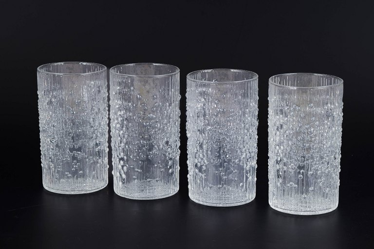 Tapio Wirkkala for Iittala, set of four drinking glasses Hopla series.