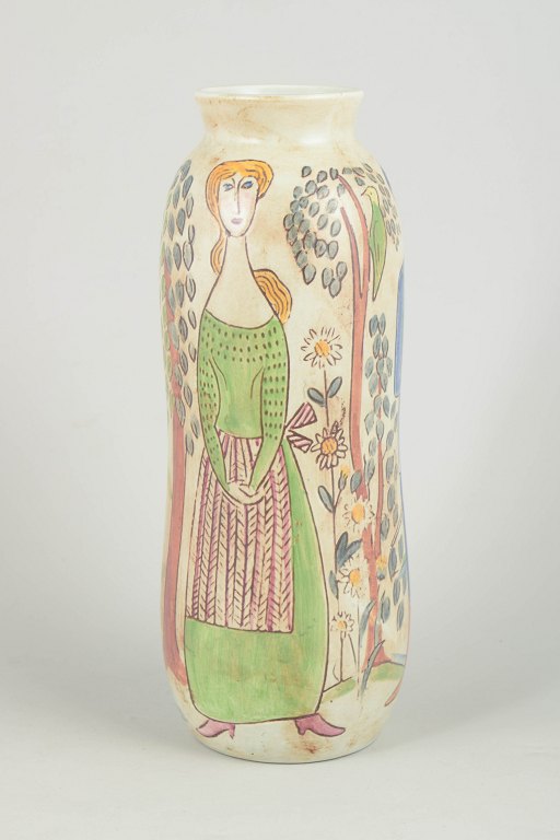 Carl-Harry Stålhane for Rörstrand, hand-painted vase.