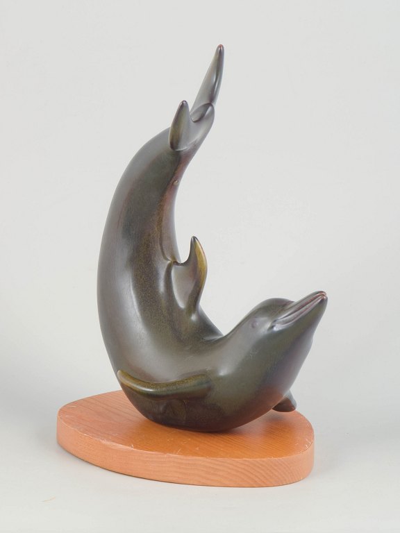 Gunnar Nylund for Rörstrand, dolphin figure.
