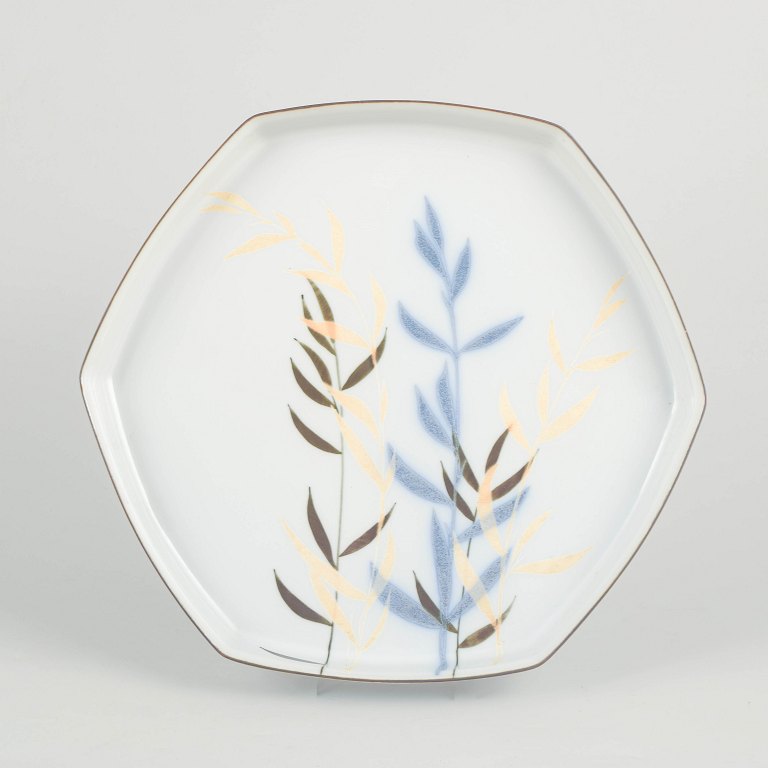 Ivan Weiss for Royal Copenhagen, large dish with Japanese Bamboo.