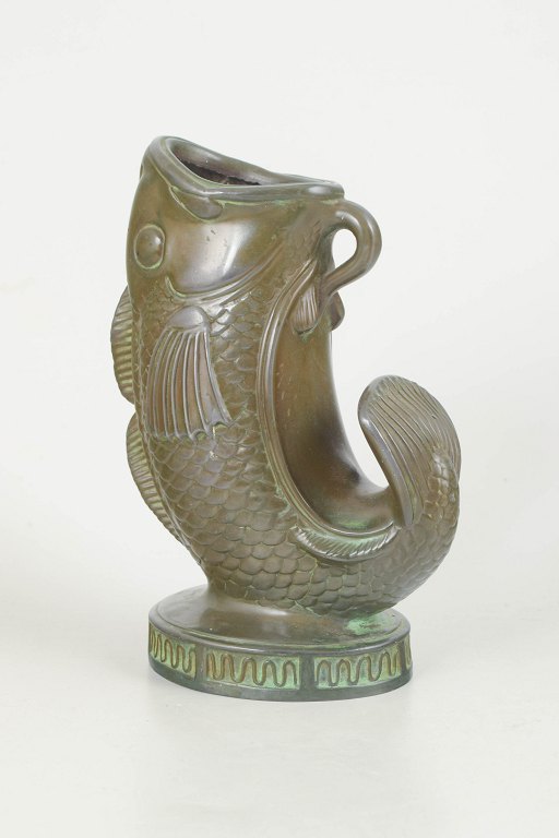 Just Andersen, fish figure in disko metal.