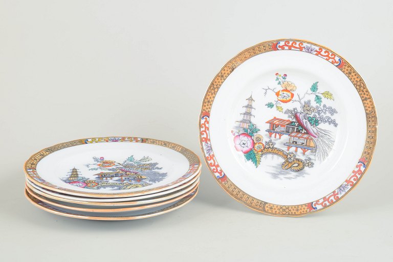 Rörstrand Japan series, set of six dinner plates.