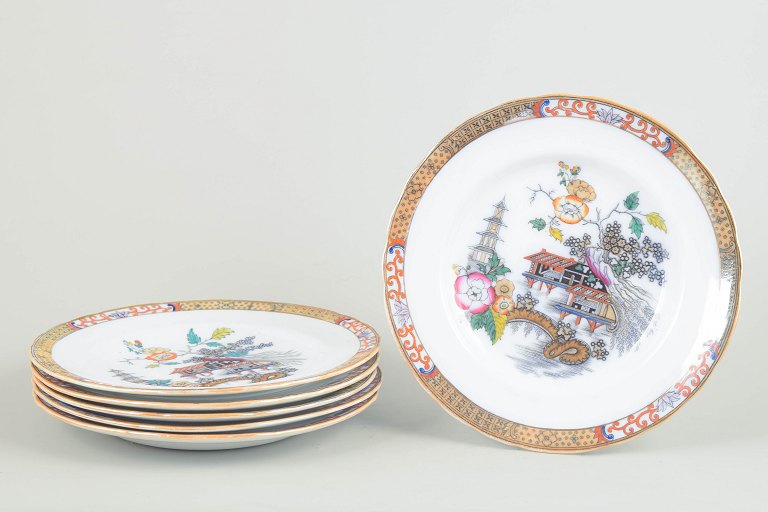 Rörstrand Japan series, set of six dinner plates.