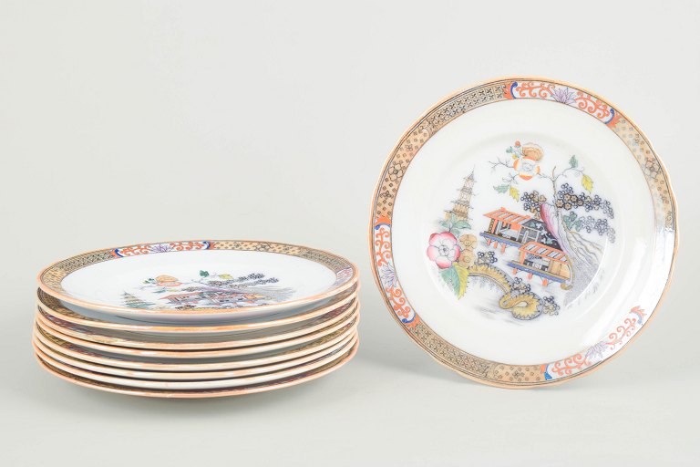Rörstrand Japan series, set of nine lunch plates.