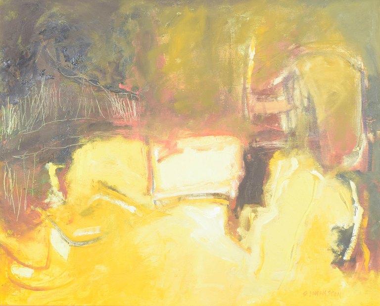 G. Johansson, abstract composition, Swedish artist.