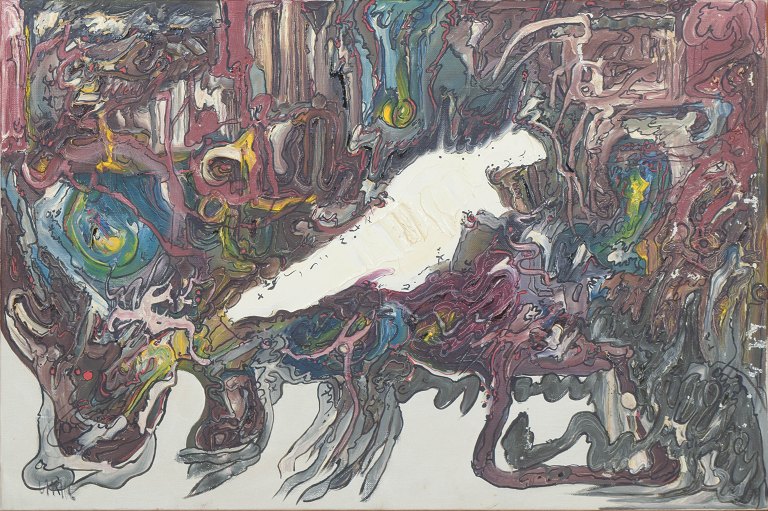 Ulf Eriksson, oil on canvas, listed Swedish visual artist.