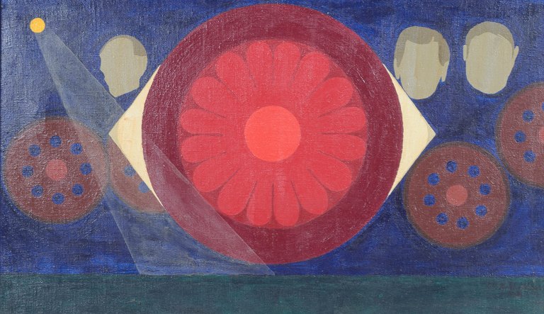 L.O. Kristoffersson, oil on canvas, listed Swedish artist.