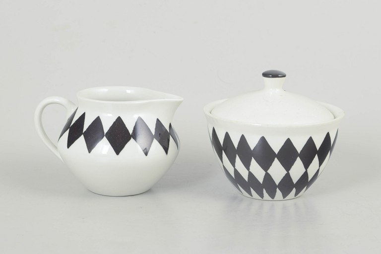 Karin Björquist for Gustavsberg, creamer set “Svart Ruter”.
