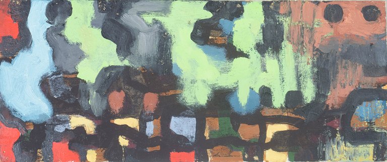 Magnus Wijkström, oil on board, listed Swedish visual artist.