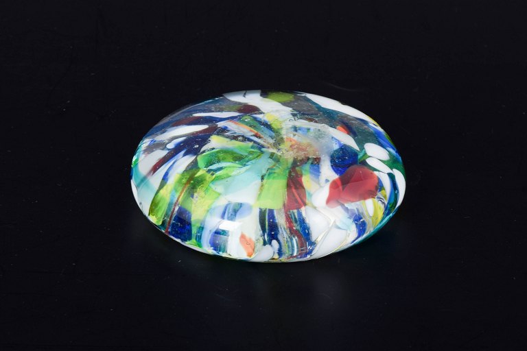 Murano millefiori glass paperweight.