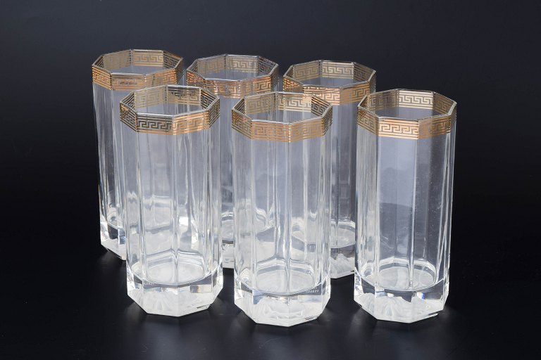 Versace for Rosenthal, set of six drinking glasses "Medusa".