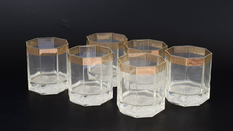 Versace for Rosenthal, set of six whisky glasses "Medusa".