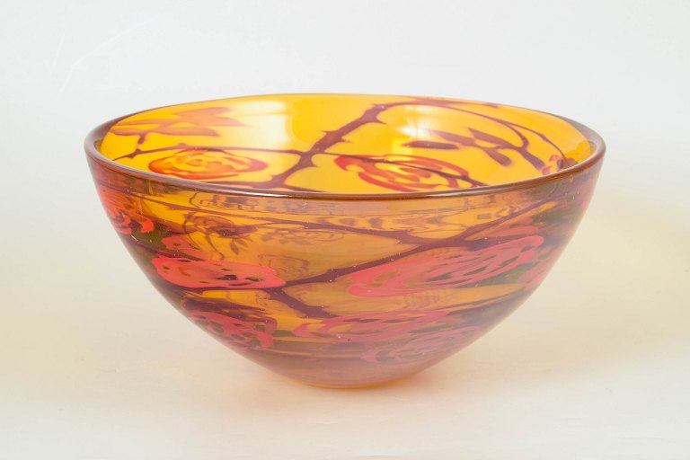 Olle Brozén for Kosta Boda, large art glass bowl.