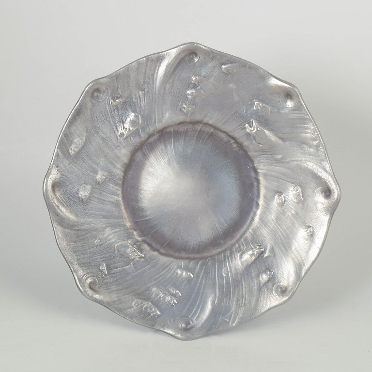 Olof Ahlberg for Schreuder & Olsson, large art nouveau dish.