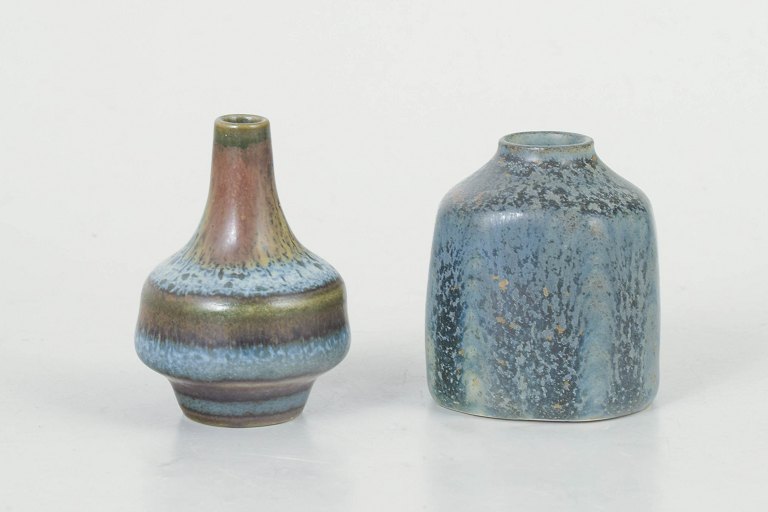 Carl-Harry Stålhane for Rörstrand, set of two miniature vases.