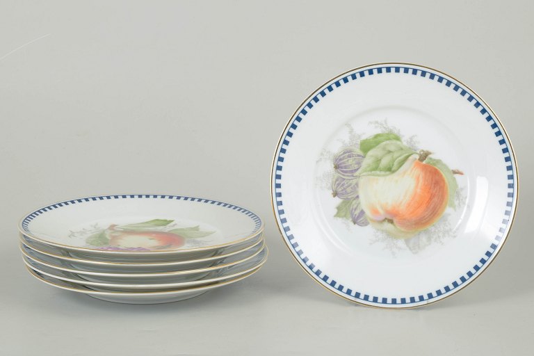 Rosenthal, set of six fruit plates.