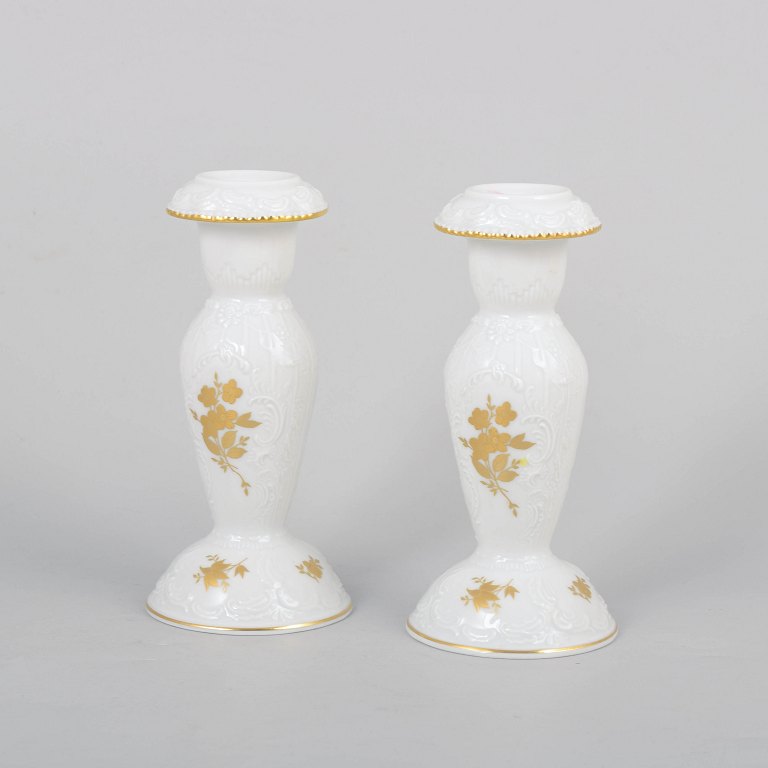 Rosenthal Classic Rose pair of candlesticks.