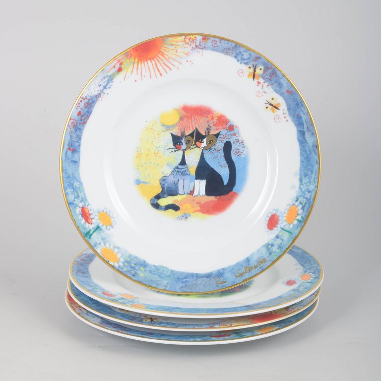 Rosina Wachtmeister for Goebel, set of four plates.